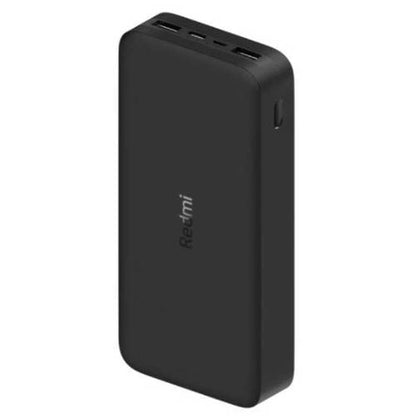 🔋 Xiaomi Redmi Power Bank 20000 mAh melns - 18W ātra uzlāde | 2 ierīces | 4 porti | Ceļojumiem