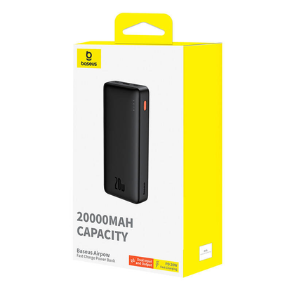 💜 Baseus Airpow Power Bank 20000 mAh 20W violets - stilīgs lādētājs | Divvirzienu ātrā uzlāde | LiPo