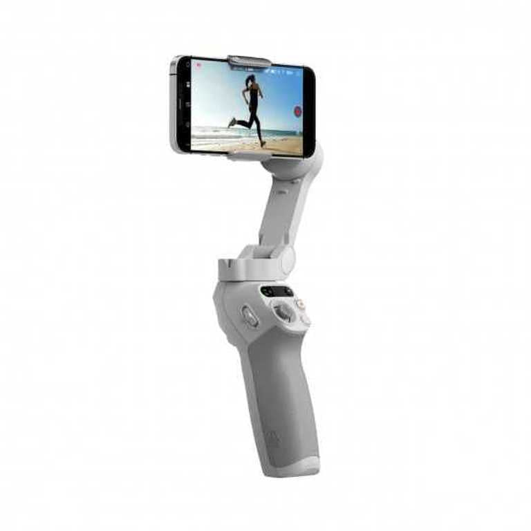 🎬 DJI Osmo Mobile SE Gray – Stabilizator telefonu | DynamicZoom | Sterowanie gestami | 4 tryby gimbala | Edycja AI