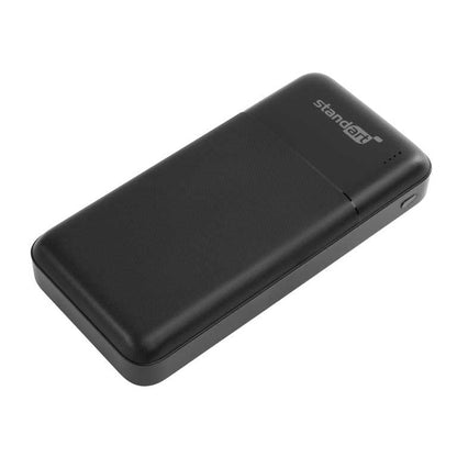 🔋 Standart PB68 Power Bank 20000 mAh 10W Melns - Personīgā strāvas kontaktligzda | 4 porti | LED indikators