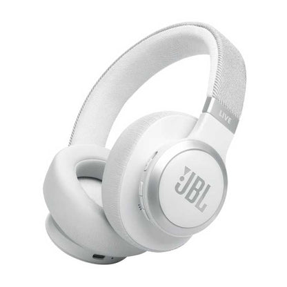 JBL Live 770NC bezvadu austiņas, melnas — patiesa adaptīvā trokšņu slāpēšana un 65 stundu akumulatora darbības laiks