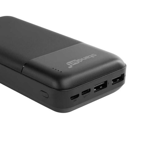 🔋 Standart PB68 Power Bank 20000 mAh 10W Melns - Personīgā strāvas kontaktligzda | 4 porti | LED indikators