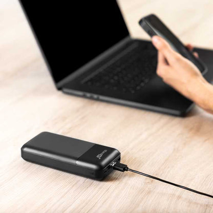 🔋 Standart PB68 Power Bank 20000 mAh 10W Melns - Personīgā strāvas kontaktligzda | 4 porti | LED indikators