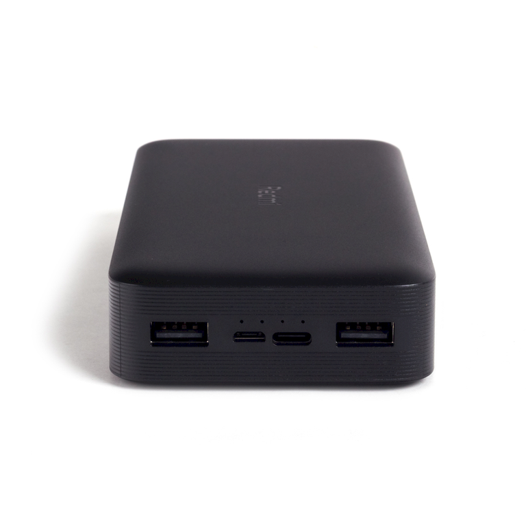 🔋 Xiaomi Redmi Power Bank 20000 mAh melns - 18W ātra uzlāde | 2 ierīces | 4 porti | Ceļojumiem