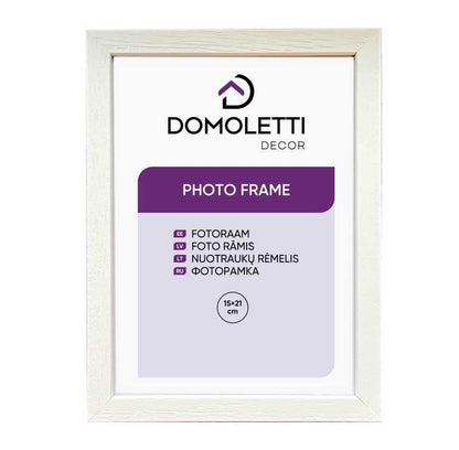 Photo frame Domoletti, white, 15x21 cm