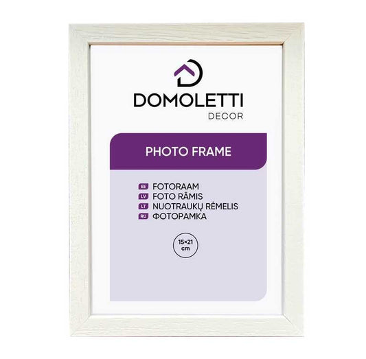 Photo frame Domoletti, white, 15x21 cm