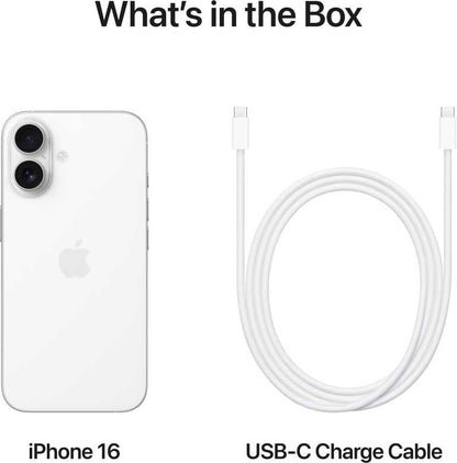 📱 Apple iPhone 16 128GB Balta - A18 Bionic | Dynamic Island | Action Button | Camera Control | iOS 18
