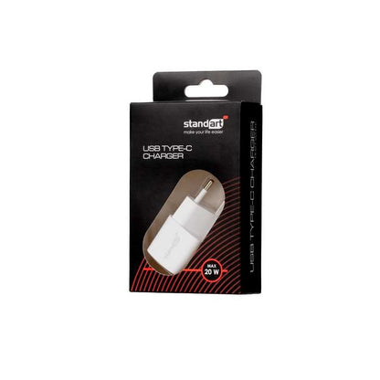 ⚡ Standardowa miniładowarka do telefonu GT-RH21 20 W, biała – USB-C | Kompaktowa | Szybkie ładowanie