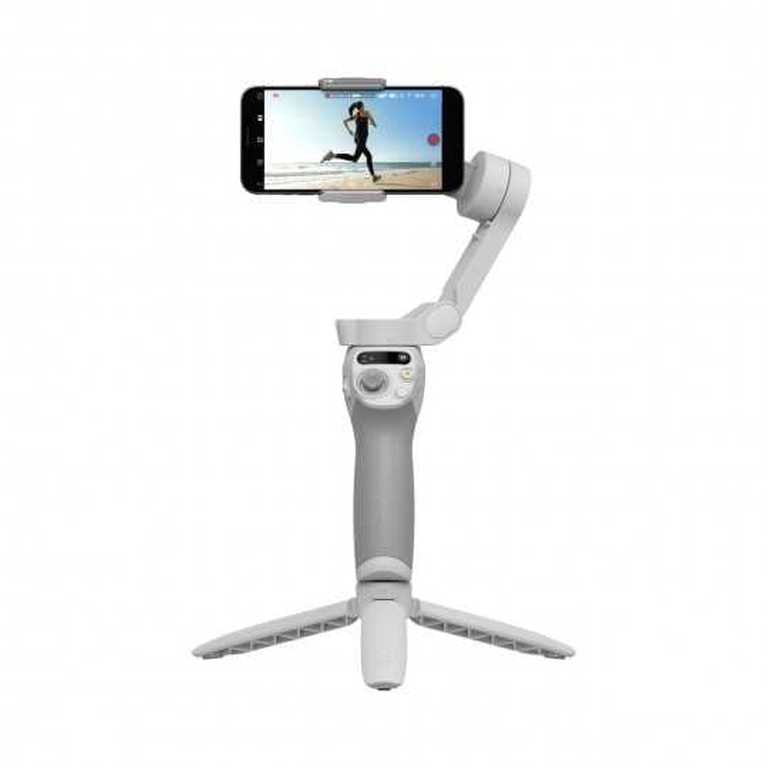 🎬 DJI Osmo Mobile SE Gray – Stabilizator telefonu | DynamicZoom | Sterowanie gestami | 4 tryby gimbala | Edycja AI