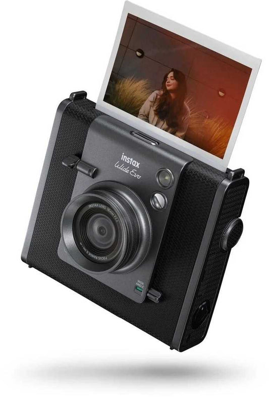Fujifilm Wide Evo Instant Camera - Black Hybrid Instax Wide
