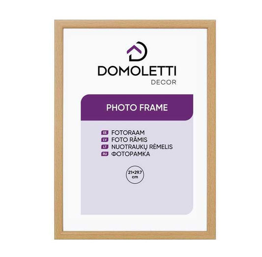 Photo frame Domoletti, 21 cm x 29.7 cm, birch