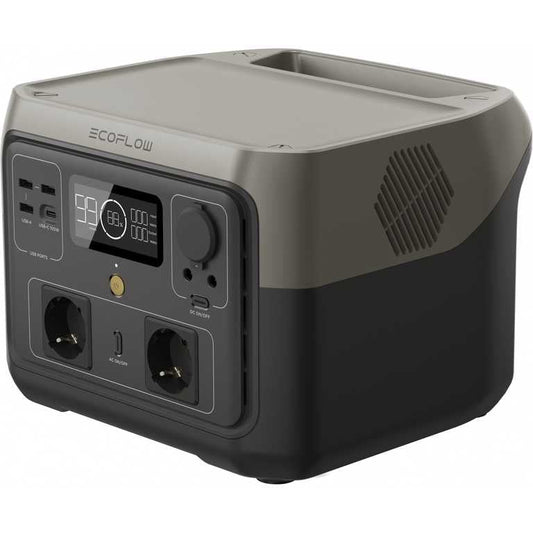 ⚡ EcoFlow RIVER 2 Max pārnēsājamā elektrostacija | 512 Wh | 500 W | LiFePO4 | 1 h uzlāde | 9 ierīces