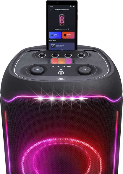 JBL PartyBox Ultimate Garso Sistema, 1100 W | Vakarėlių kolonėlė su šviesos efektais ir Wi-Fi