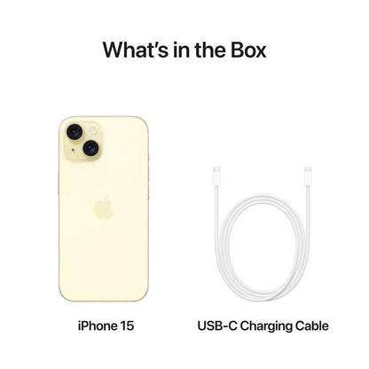 📱 Apple iPhone 15 128GB Geltona - Dynamic Island | 48MP Kamera | A16 Bionic | USB-C | Face ID