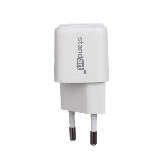 ⚡ Standardowa ładowarka do telefonu GT-MJ65 30 W, biała – USB + USB-C | Szybkie ładowanie | Kompaktowa