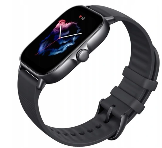 Smartwatch Amazfit GTS 3 czarny - wysokościomierz, barometr, żyroskop