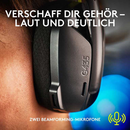 Logitech G435 belaidės žaidimų ausinės – „LIGHTSPEED“