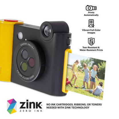 Kodak Smile 2x3 hibrīdkamera - 3 krāsu LCD ekrāns ar pašlīmējošām izdrukām