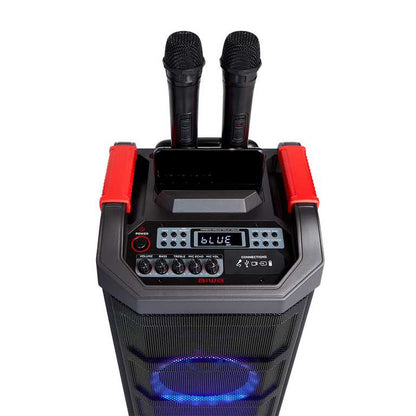 Aiwa KBTUS-608 Garso Sistema su 2 Belaidžiais Mikrofonais, 600 W | Karaoke Kolonėlė