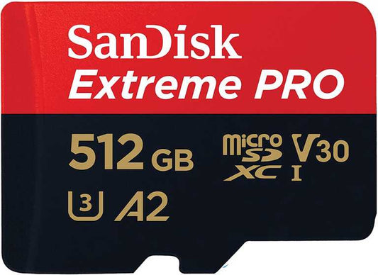 💾 SanDisk Extreme PRO MicroSD 512 GB - 200 MB/s | 140 MB/s | QuickFlow | 4K UHD | A2 U3 V30 | Dla profesjonalistów