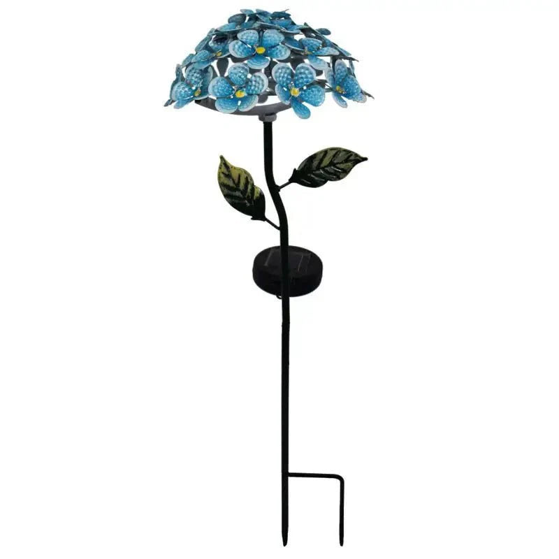 Hortenzijos Saulės Šviestuvas - Elegantiški Gėlių LED Motyvai