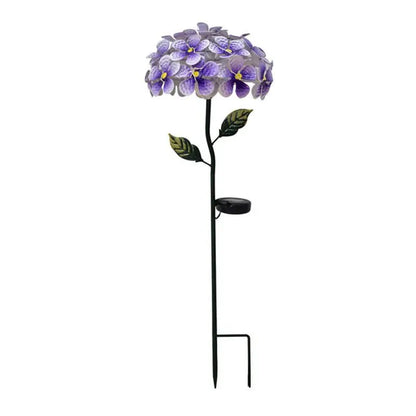 Hortenzijos Saulės Šviestuvas - Elegantiški Gėlių LED Motyvai