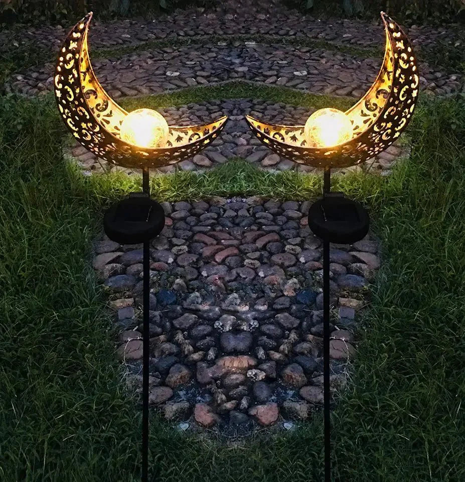 Metalowa lampa solarna Moon - LED (2 szt.)