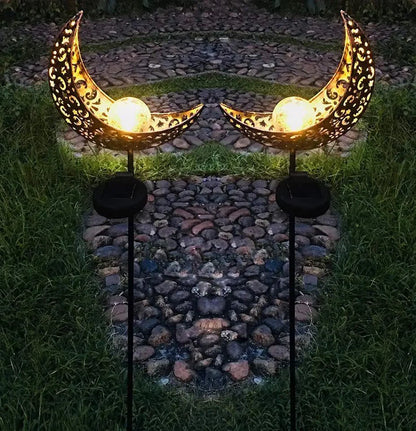 Metalowa lampa solarna Moon - LED (2 szt.)