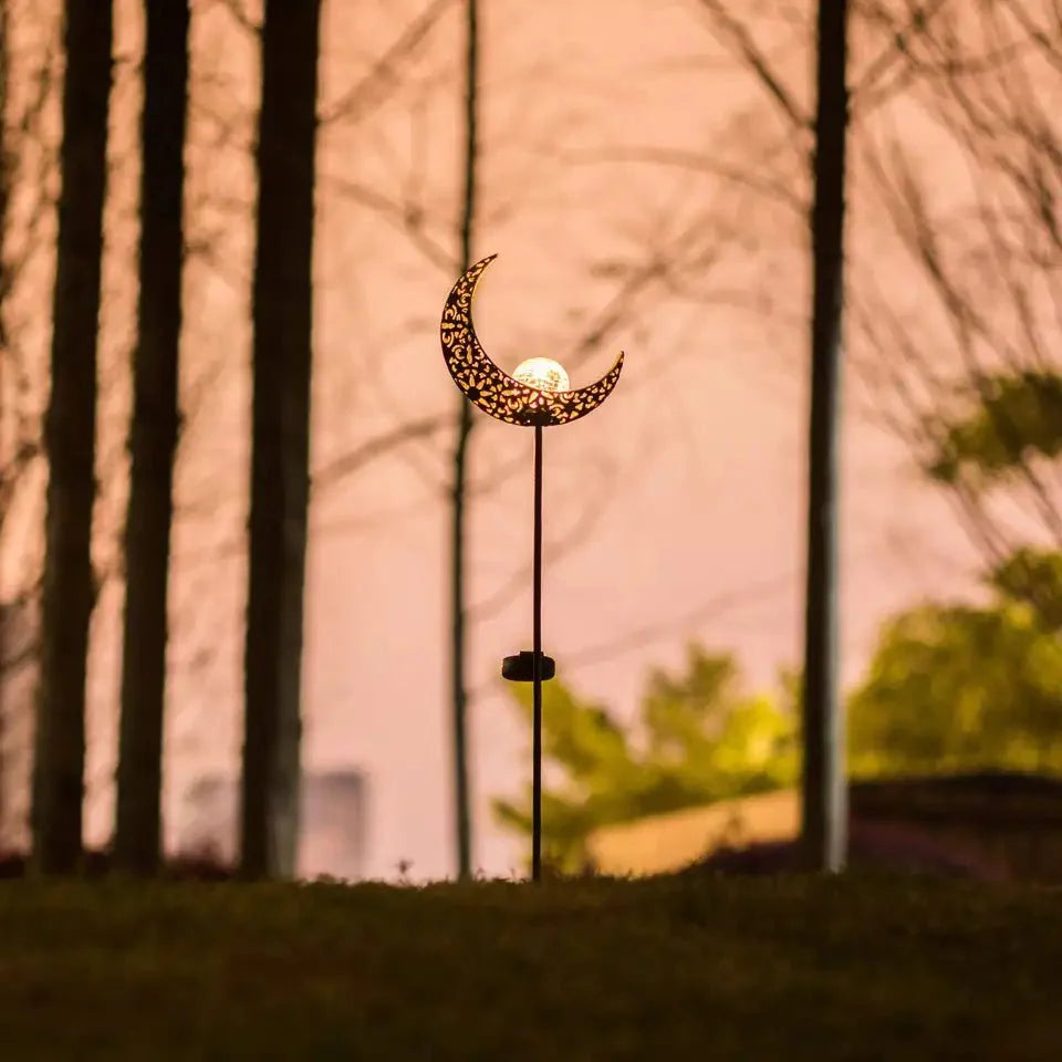 Metalowa lampa solarna Moon - LED (2 szt.)