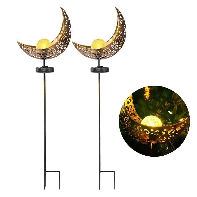 Metalowa lampa solarna Moon - LED (2 szt.)