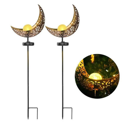 Metalowa lampa solarna Moon - LED (2 szt.)