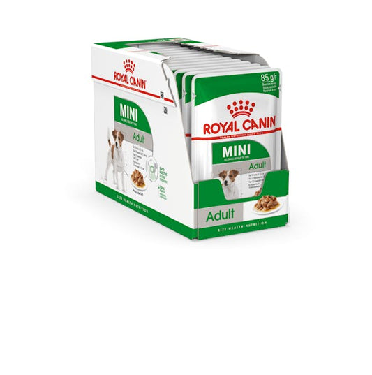 Royal Canin Size Health Nutrition Mini Adult Gravy 12x85g – Nassfutter mit Soße für ausgewachsene Hunde kleiner Rassen