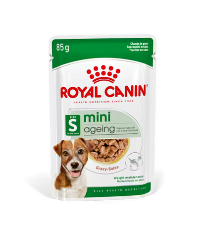 ROYAL CANIN Mini Ageing Chunks In Gravy - Влажный корм для пожилых собак мелких пород 12х85г