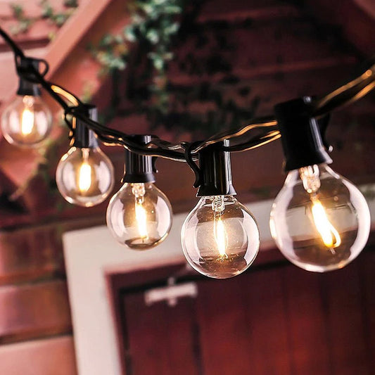 Sujungiama Lauko Girlianda G40 LED 25vnt - Profesionalus Apšvietimas 7.5m
