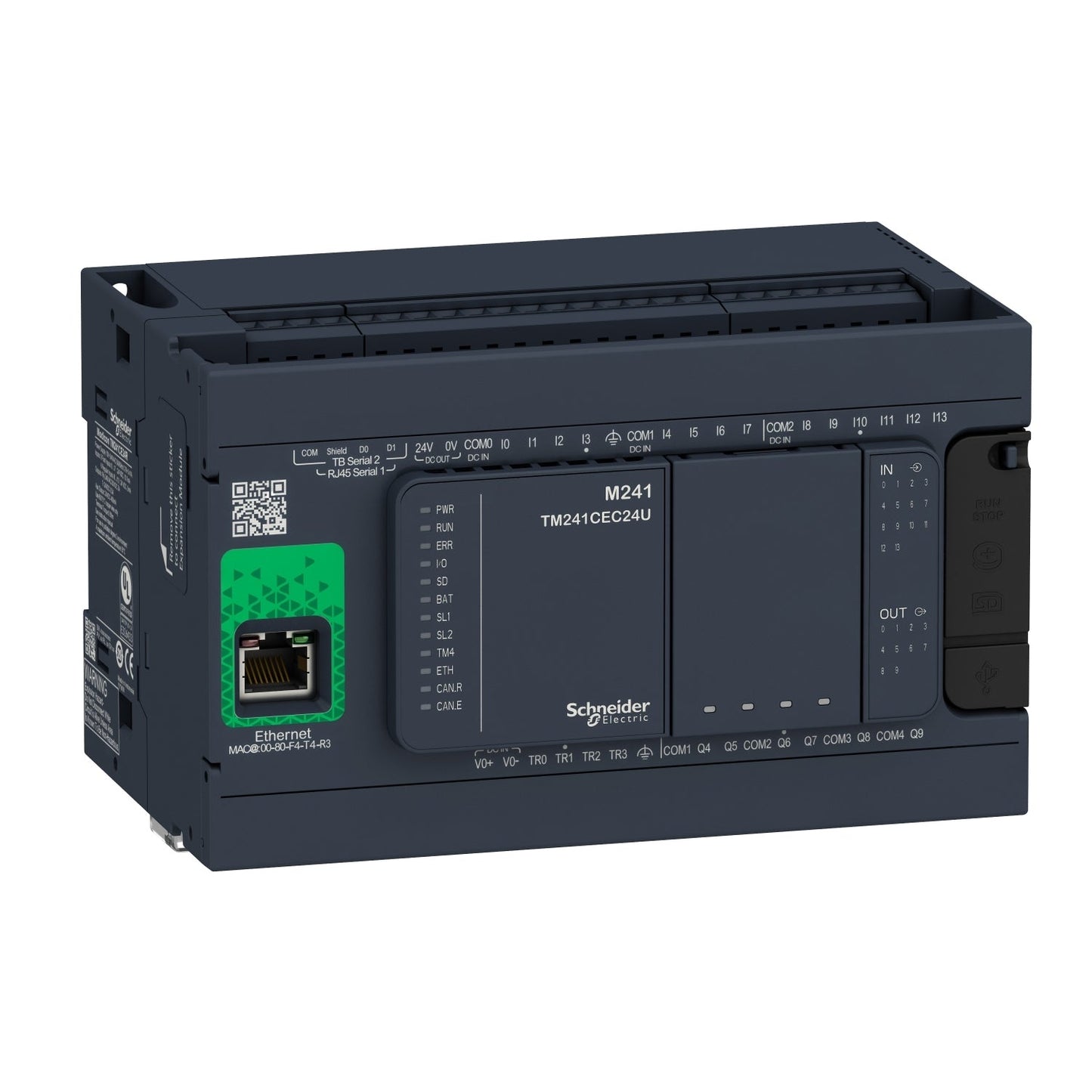 TM241CE24R Logik-Controller, Modicon M241, 24 IO, Relais, Ethernet