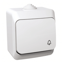 W0404030121 Schneider Electric WNT-4H Cedar Drucktaster mit Klingelsymbol 10A IP44, weiß