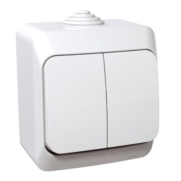 WDE000550 Schneider Electric WNT-500Y Cedar 2-poliger Schalter 16A IP44, weiß