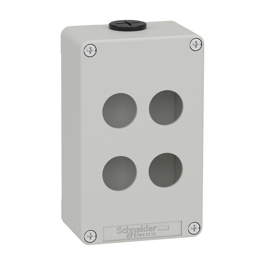 XAPD2204 Empty control station, Harmony XAP, XB2 SL, zinc alloy, grey, M20, 4 cut outs 22mm, 80x130x51,5mm, UL cULus