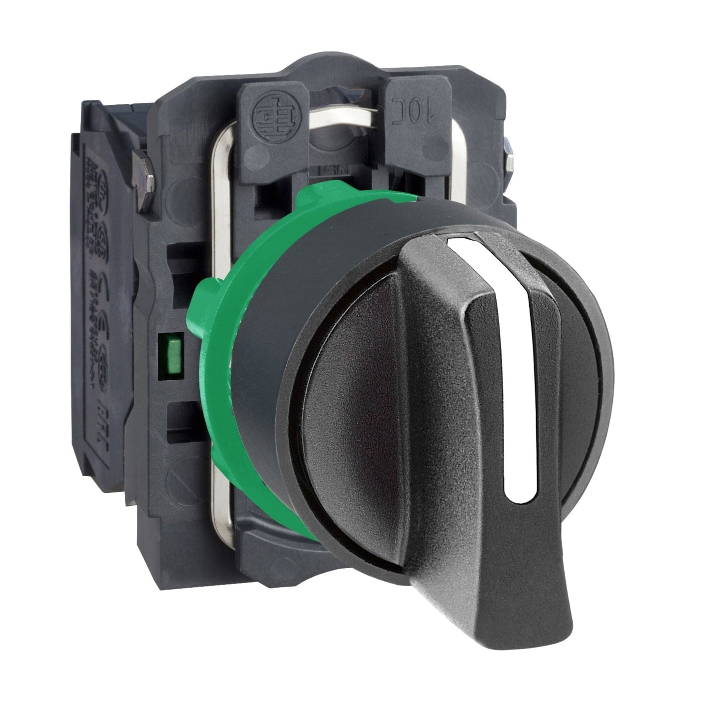 XB5AD33 Selector switch, Harmony XB5, plastic, black, 22mm, 3 positions, stay put, 2 NO